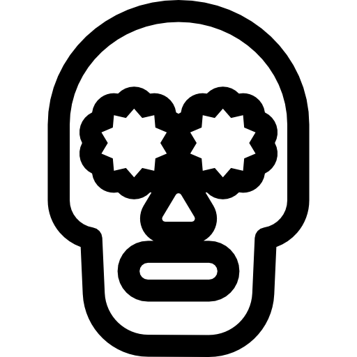 calavera mexicana icono gratis