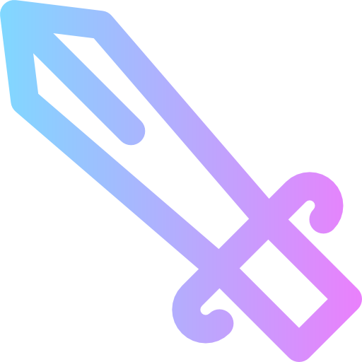 Sword Super Basic Rounded Gradient icon