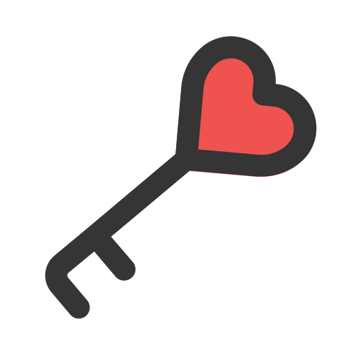 llave de amor icono gratis