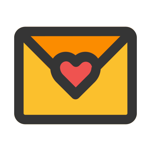 carta de amor icono gratis