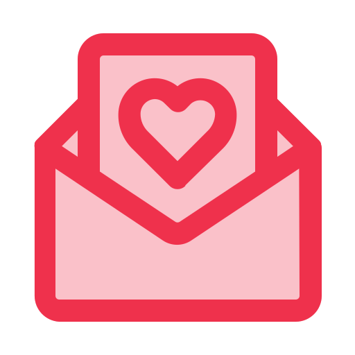 carta de amor icono gratis