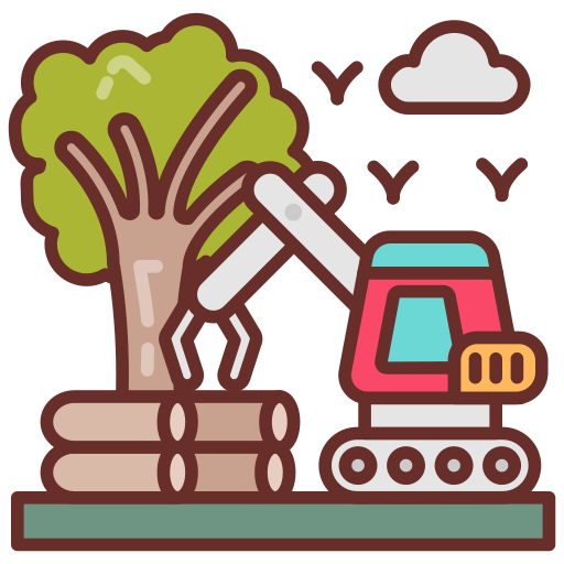 deforestación icono gratis