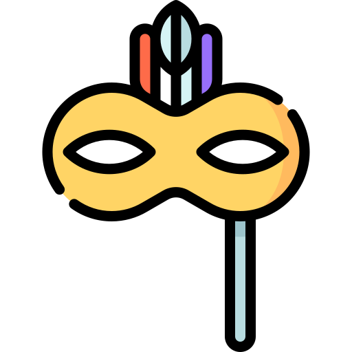 máscara de carnaval icono gratis