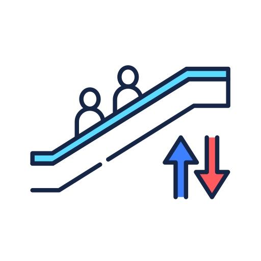 escalera mecánica icono gratis