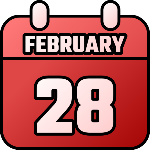 febrero 28 icono gratis