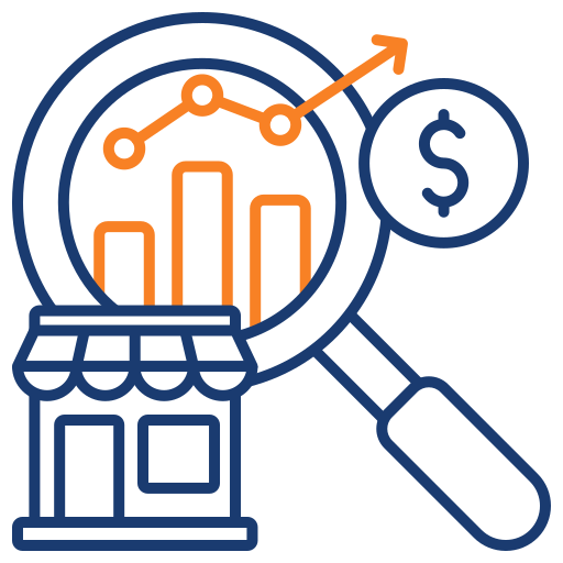 investigación de mercado icono gratis