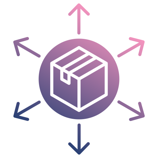 distribución icono gratis