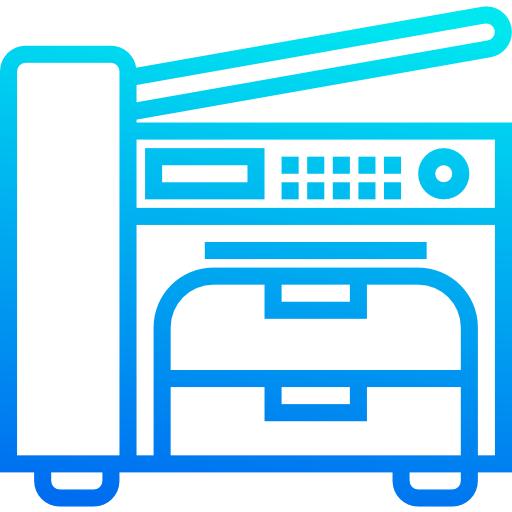 Copy machine srip Gradient icon