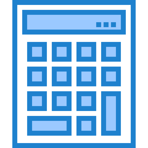 Calculator srip Blue icon