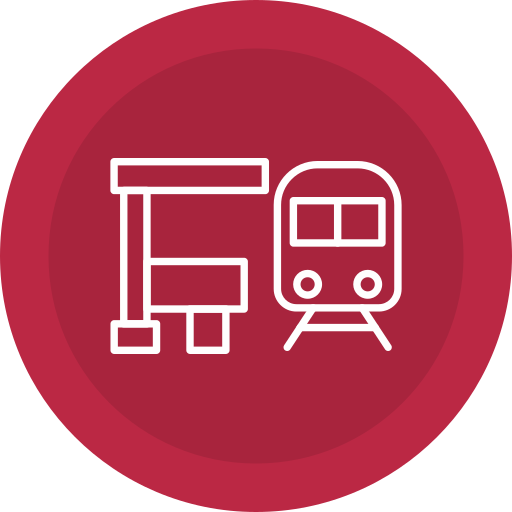 estación de tren icono gratis