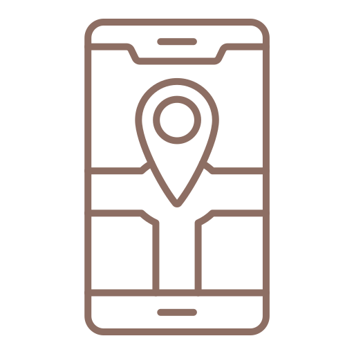 mapa móvil icono gratis