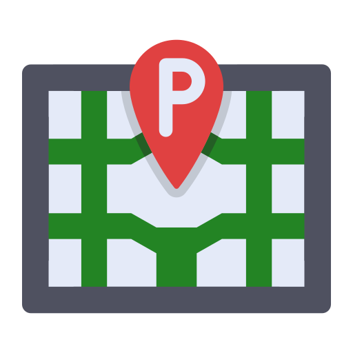 ubicación del estacionamiento icono gratis