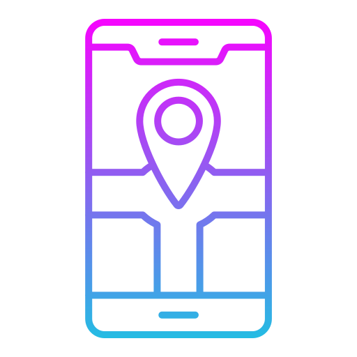 mapa móvil icono gratis