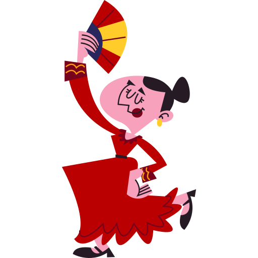 dançarina de flamenco grátis figurinha