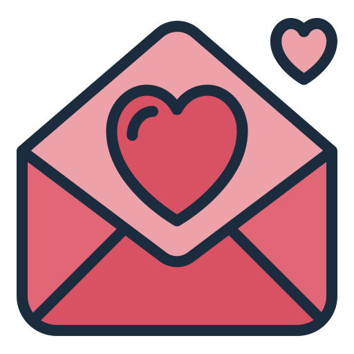 carta de amor icono gratis