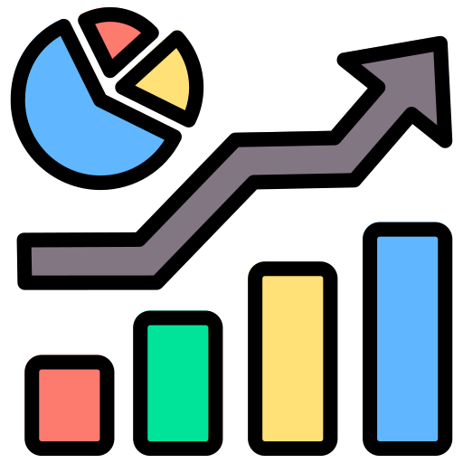 cuota de mercado icono gratis