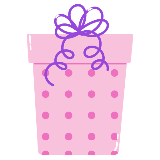 caja de regalo rosa icono gratis