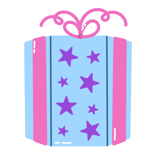 linda caja de regalo icono gratis