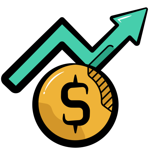 acciones de inversión icono gratis