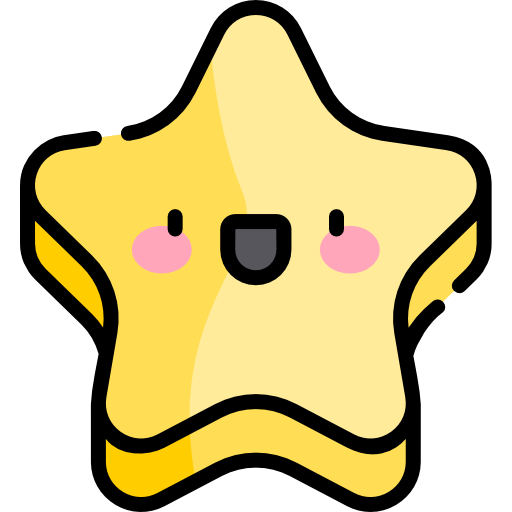 Star Kawaii Lineal color icon