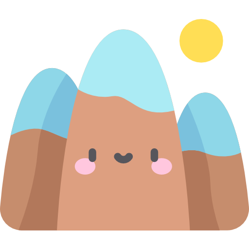 Mountains Kawaii Flat icon