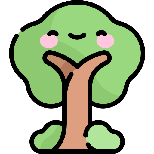 Tree Kawaii Lineal color icon