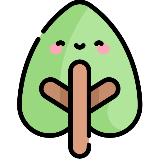 Leaf Kawaii Lineal color icon