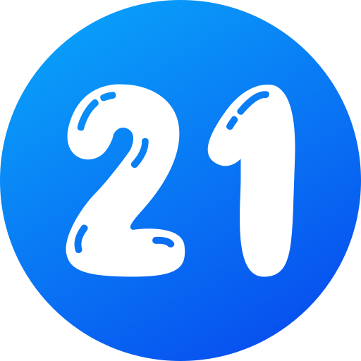 Twenty one free icon