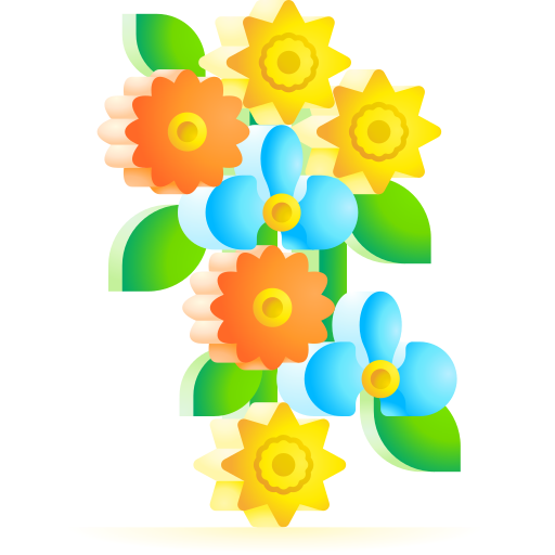 ramo de flores icono gratis