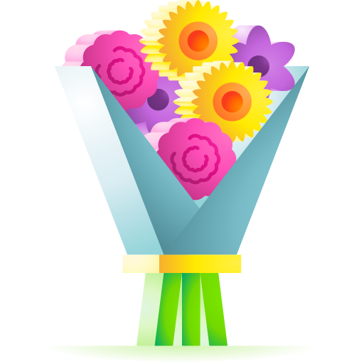 ramo de flores icono gratis