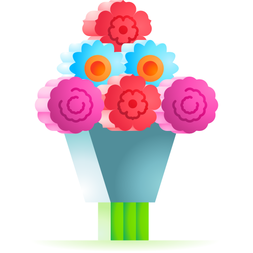 ramo de flores icono gratis