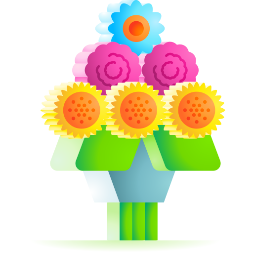 ramo de flores icono gratis