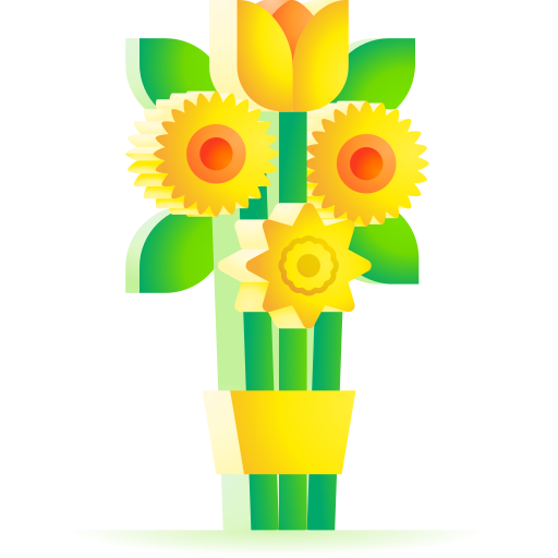 ramo de flores icono gratis