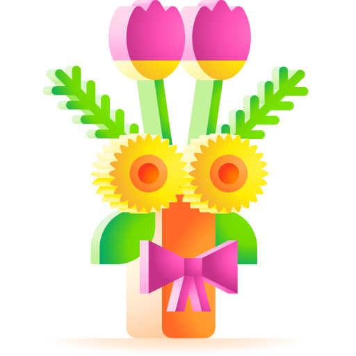 ramo de flores icono gratis