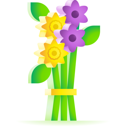 ramo de flores icono gratis