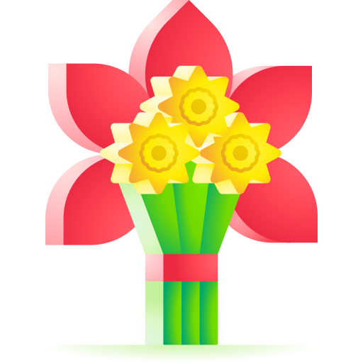 ramo de flores icono gratis