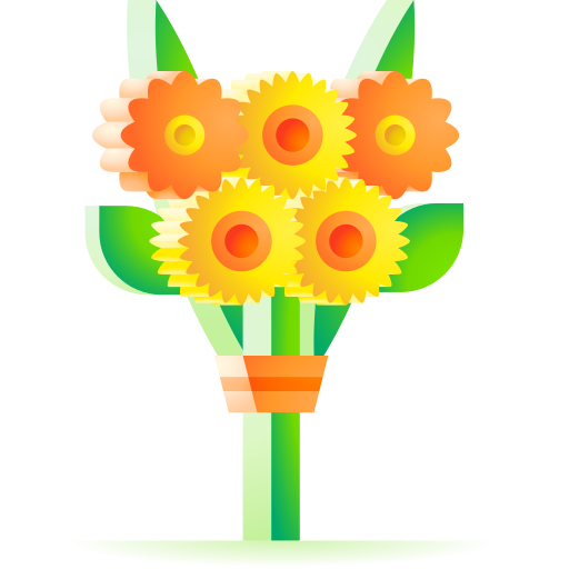 ramo de flores icono gratis