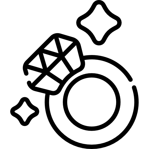 anillo de diamantes icono gratis