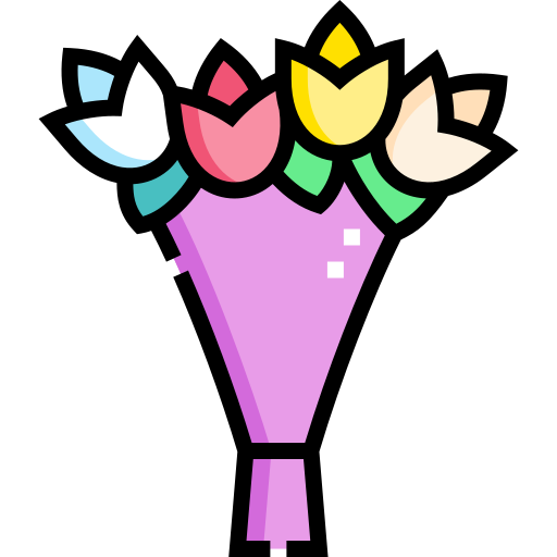 ramo de flores icono gratis