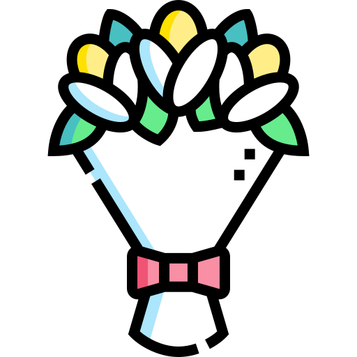 ramo de flores icono gratis