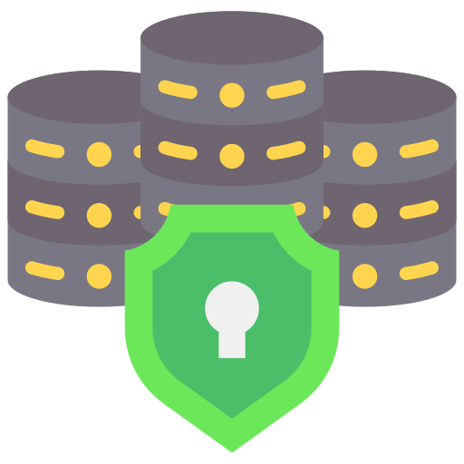 seguridad de datos icono gratis