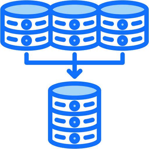 integración de datos icono gratis