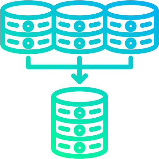 integración de datos icono gratis