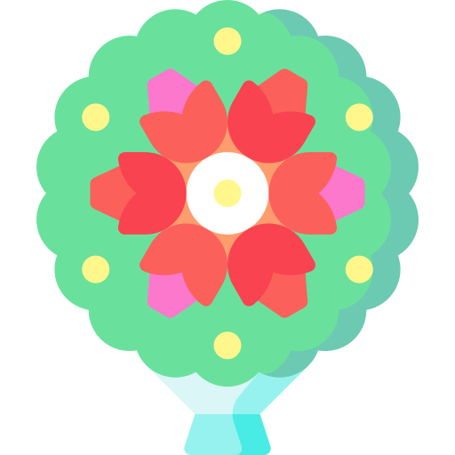 ramo de flores icono gratis