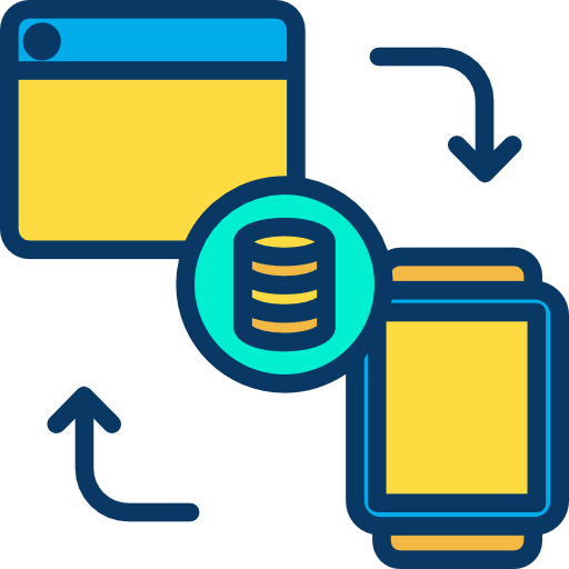 transferencia de datos icono gratis