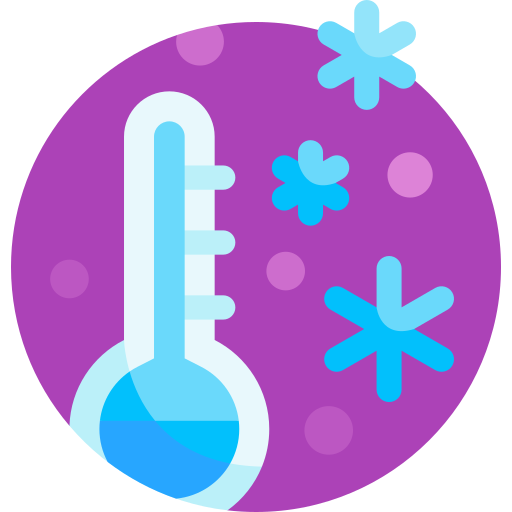 baja temperatura icono gratis