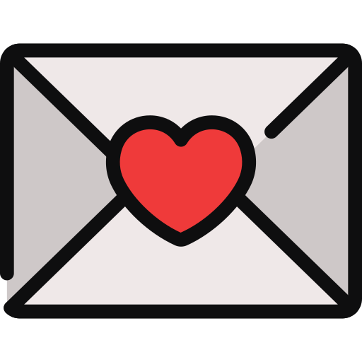 carta de amor icono gratis