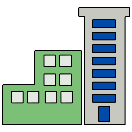 edificio de la ciudad icono gratis