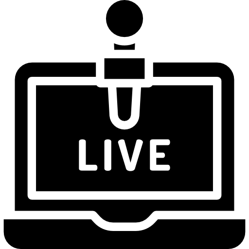 en vivo icono gratis