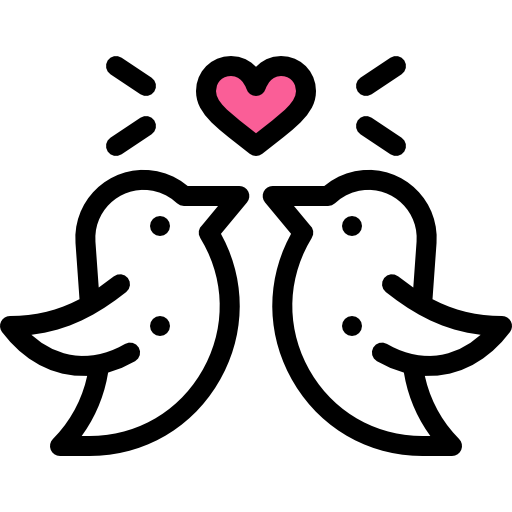 pájaros del amor icono gratis